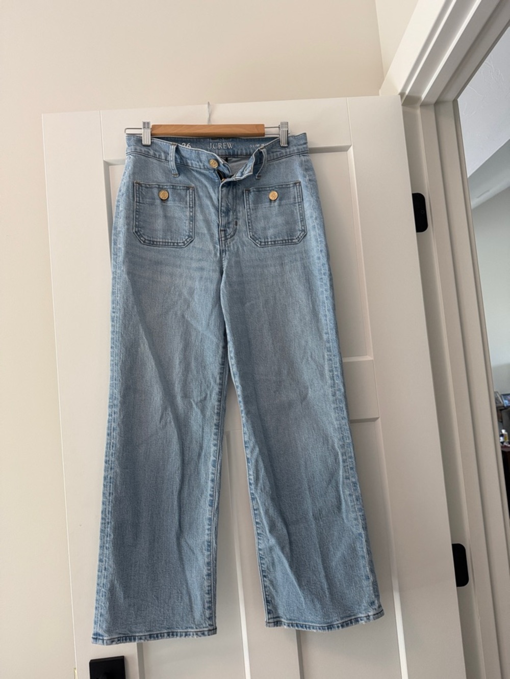 J. Crew Light Blue Slim Wide Leg Jeans | 26